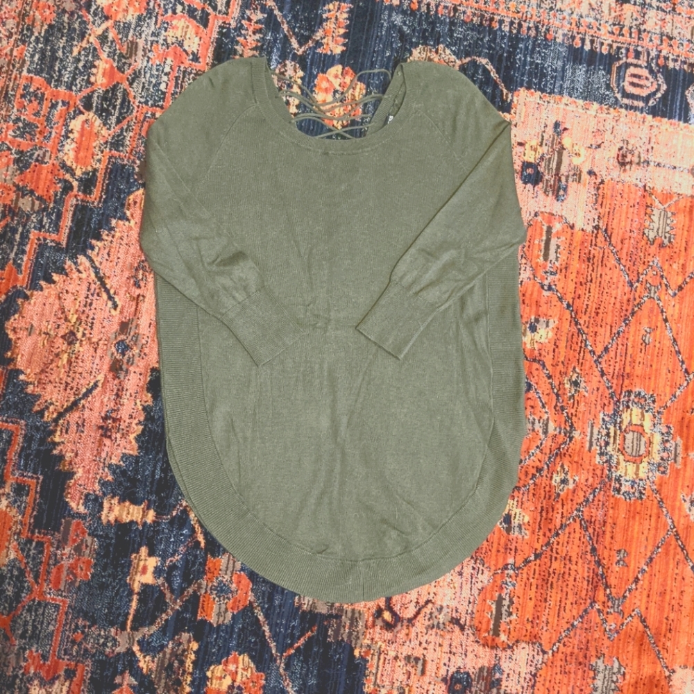 Express olive green sweater